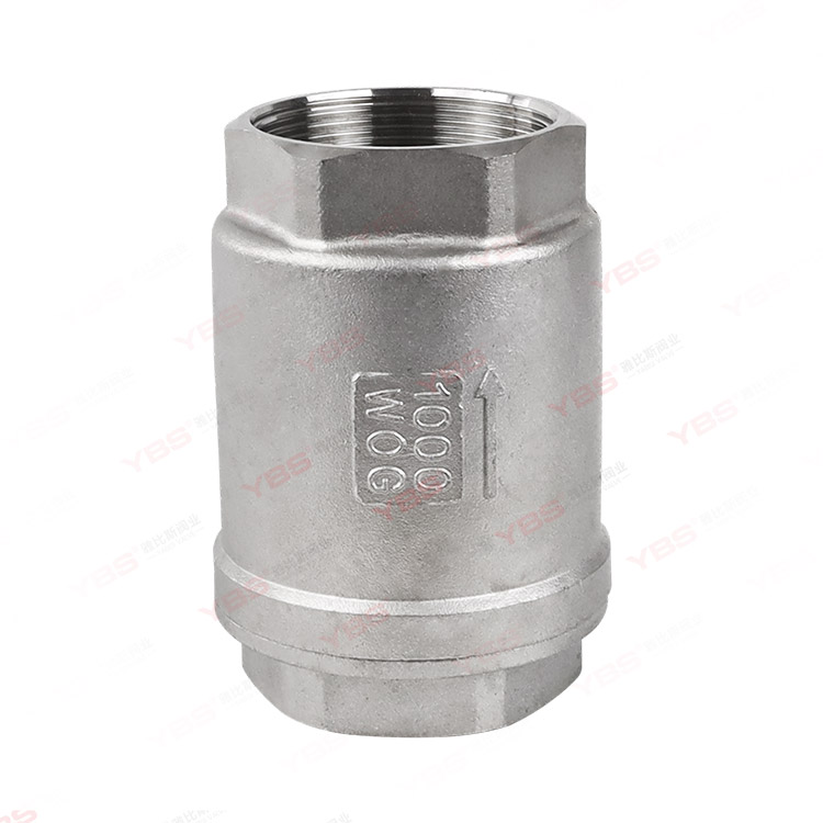 Threaded vertical check valve