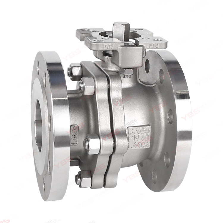High platform flange ball valve