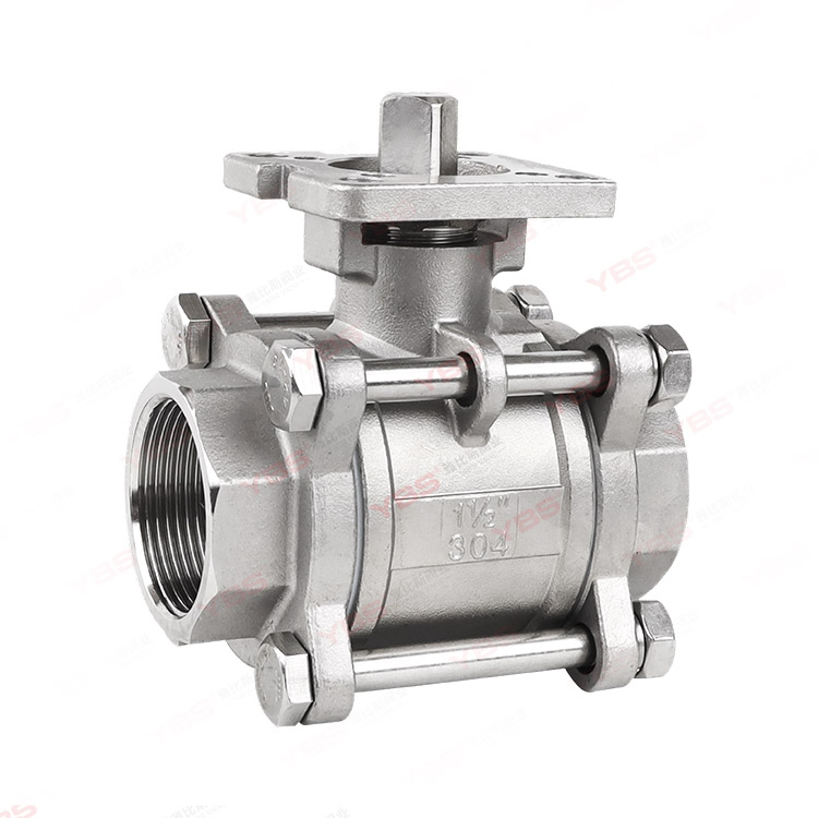 3PC threaded high platform ball valve