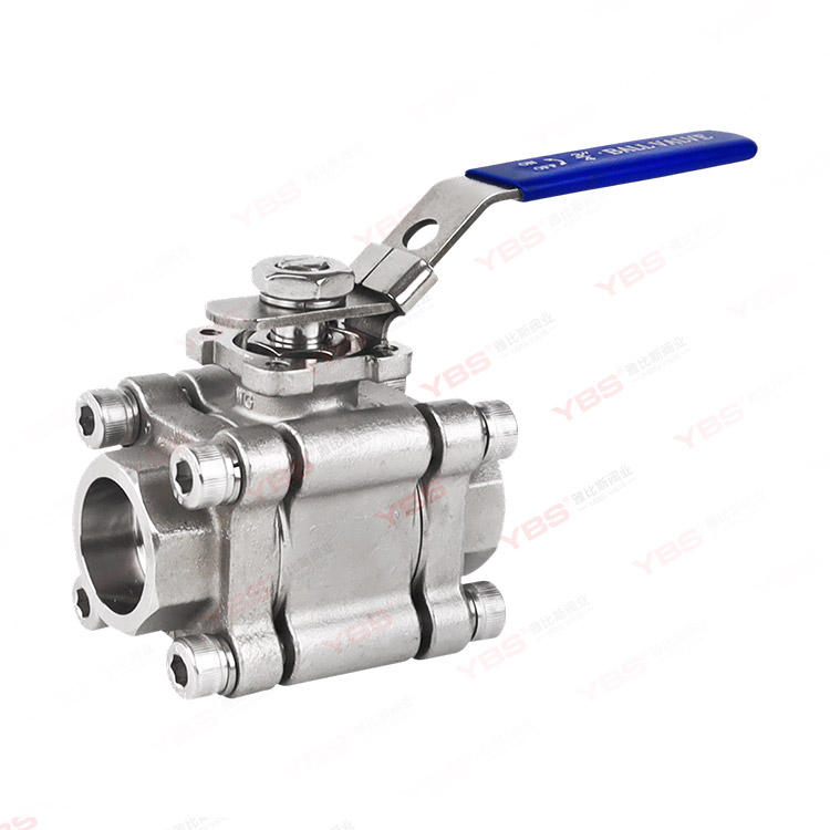 3PC threaded high platform socket welded ball valve